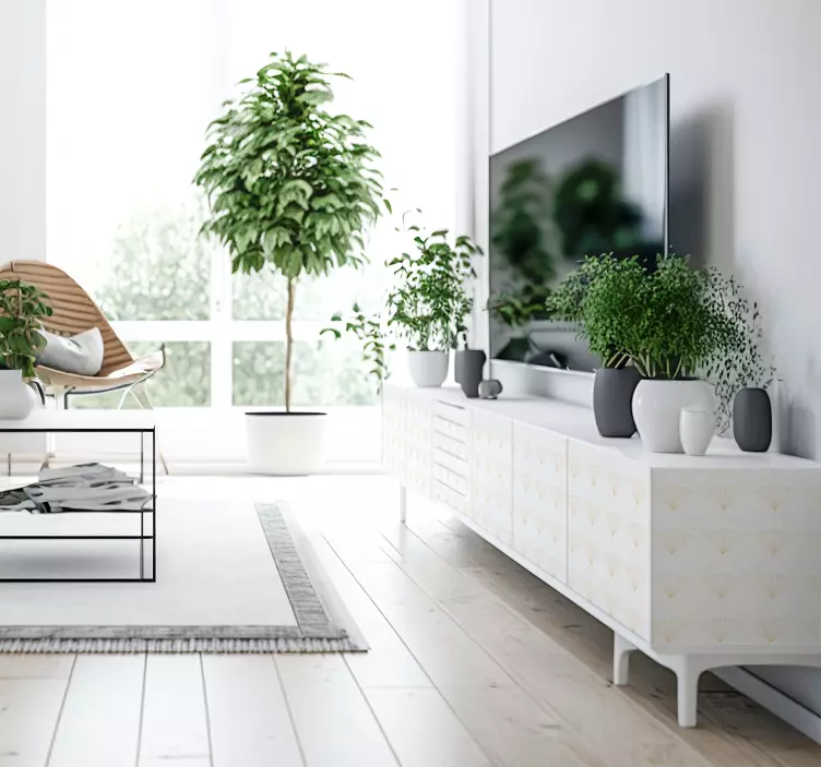 Wandtattoo Linie weißer Art DecoDieser Stil des frühen 20. Jahrhu - TenStickers