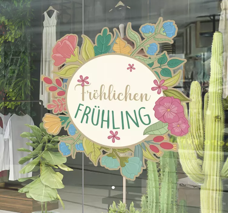 Schaufenster Aufkleber fröhlichen frühling - TenStickers