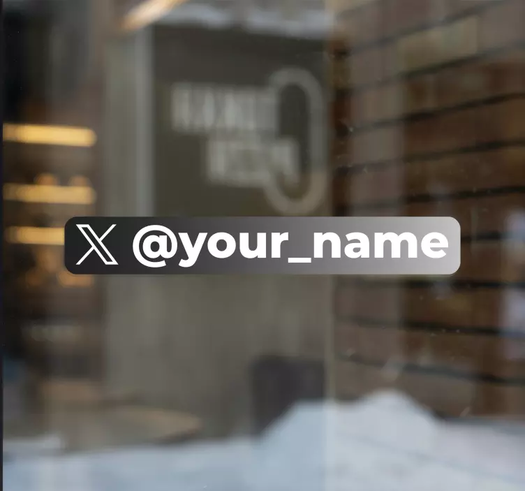 Schaufenster Aufkleber personalisiertes X Twitter-Symbol - TenStickers