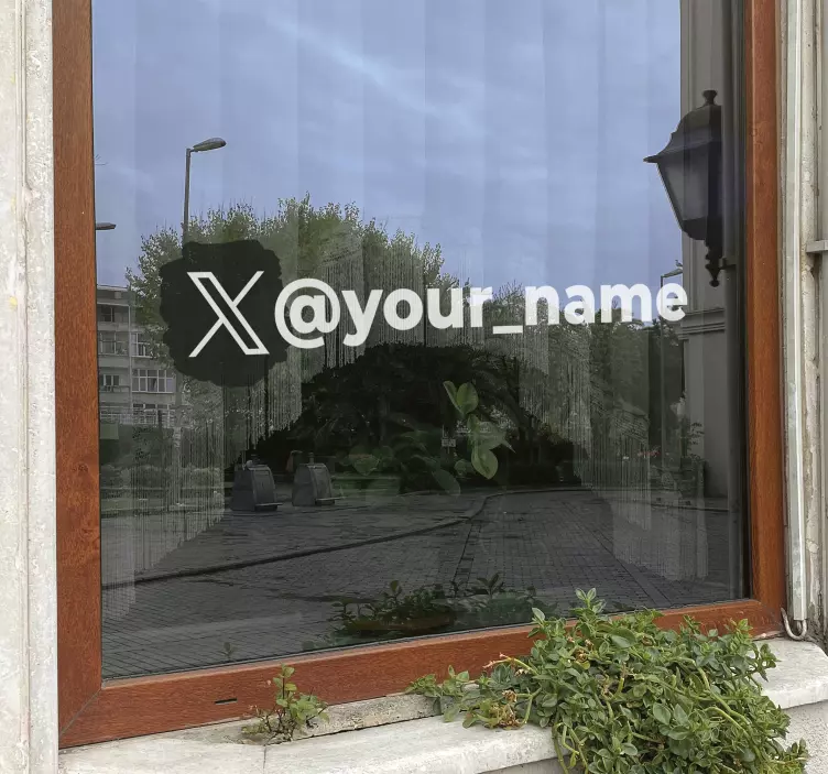Schaufenster Aufkleber (personalisiertes X Twitter Symbol)Ein per - TenStickers