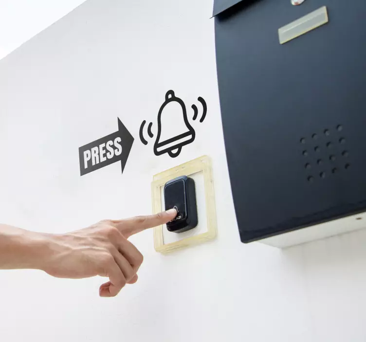 Klebeschilder klingeln Sie an der Tür. - TenStickers
