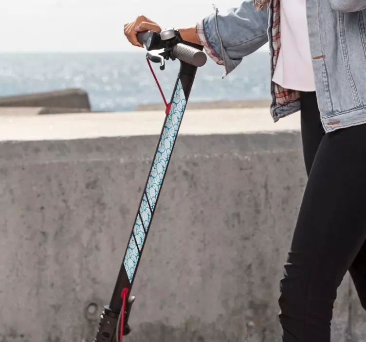 Aufkleber für scooter patinete Wellenmuster - TenStickers