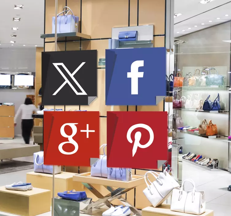 Aufkleber Social Media - TenStickers