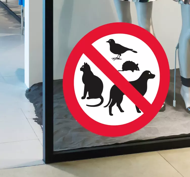 Aufkleber Tiere verboten - TenStickers