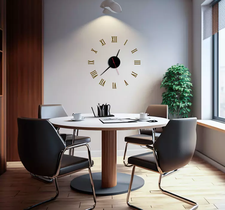 Wandtattoo Uhr klassische römische ZahlenKlassische römische Zahl - TenStickers