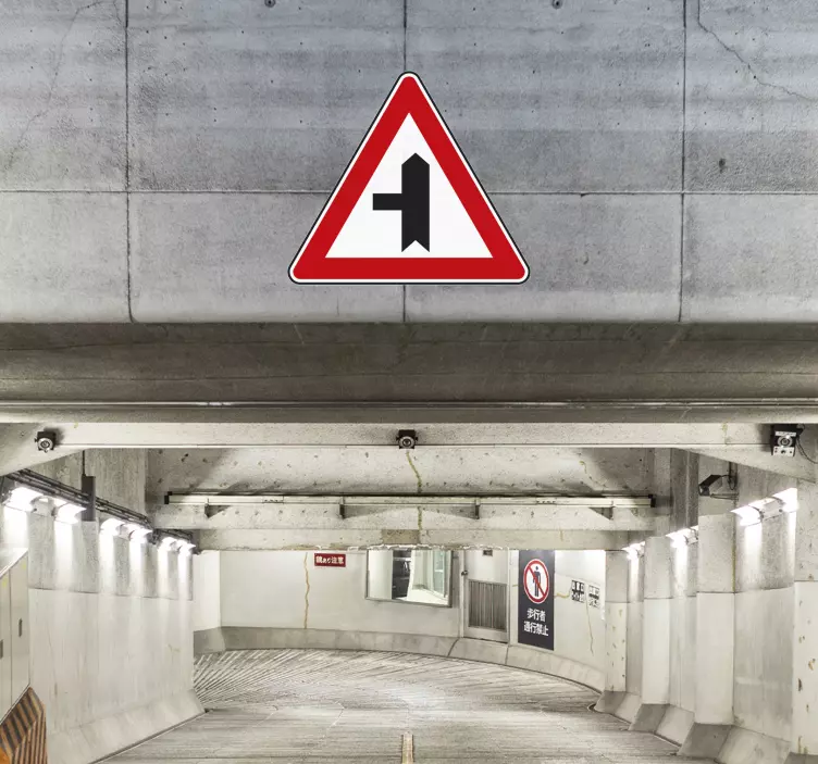 Aufkleber Verkehrszeichen Kreuzung - TenStickers