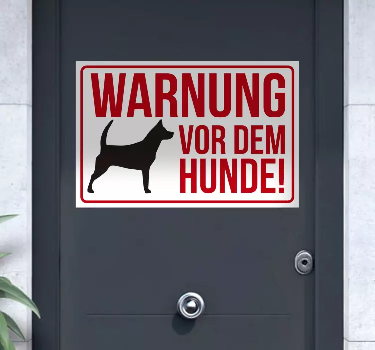 Aufkleber Warnung vor dem Hunde - TenStickers