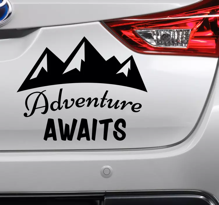 Autoaufkleber Aventure Awaits - TenStickers