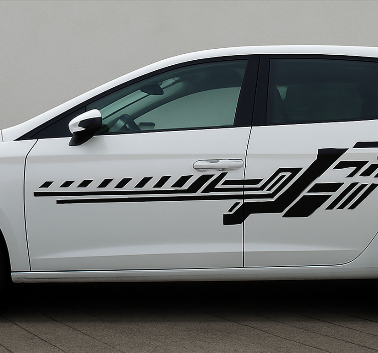 Autoaufkleber stammes-schwarze streifen - TenStickers