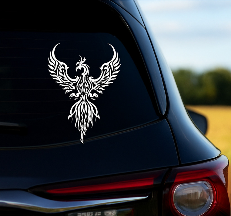 Autoaufkleber weißer phönix vinyl sticker - TenStickers