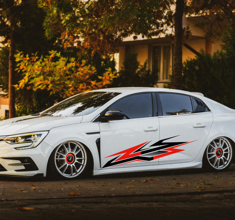 Autoaufkleber zweifarbiger seiten-race-style - TenStickers