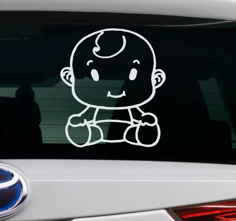 Baby on Board Aufkleber Baby Umriss - TenStickers