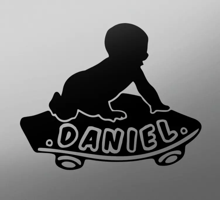 Baby on Board Aufkleber Skateboard-baby - TenStickers