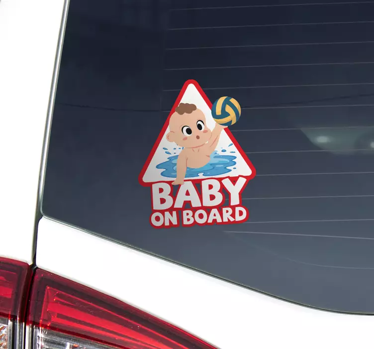 Baby on Board Aufkleber Wasserball - TenStickers