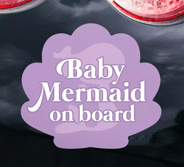 Baby on board aufkleber baby meerjungfrau alarm - TenStickers