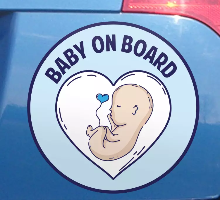 Baby on board aufkleber herzliche babyankündigung - TenStickers