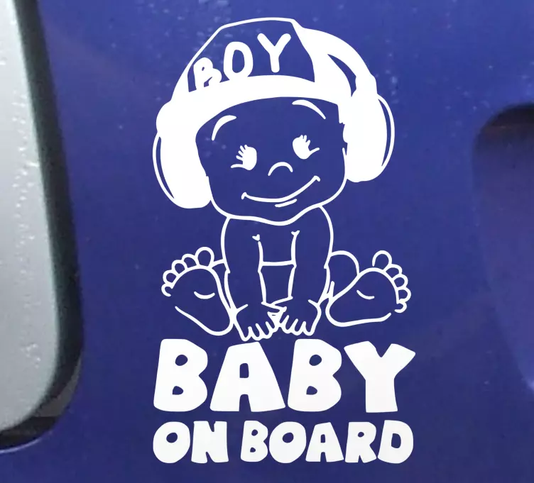 Baby on board aufkleber mit süßem babydesign - TenStickers