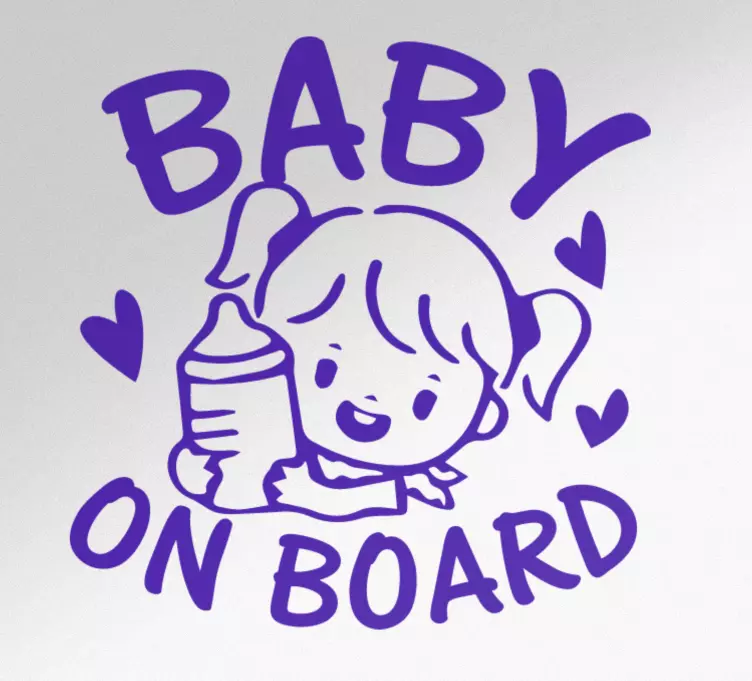 Baby on board aufkleber süßer baby warnhinweis - TenStickers