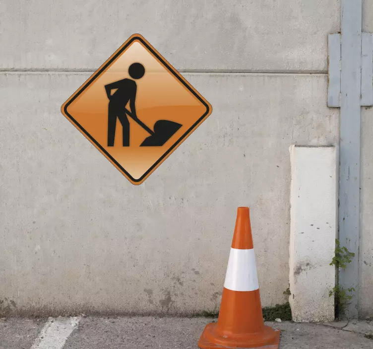 Baustellenschild Sticker - TenStickers