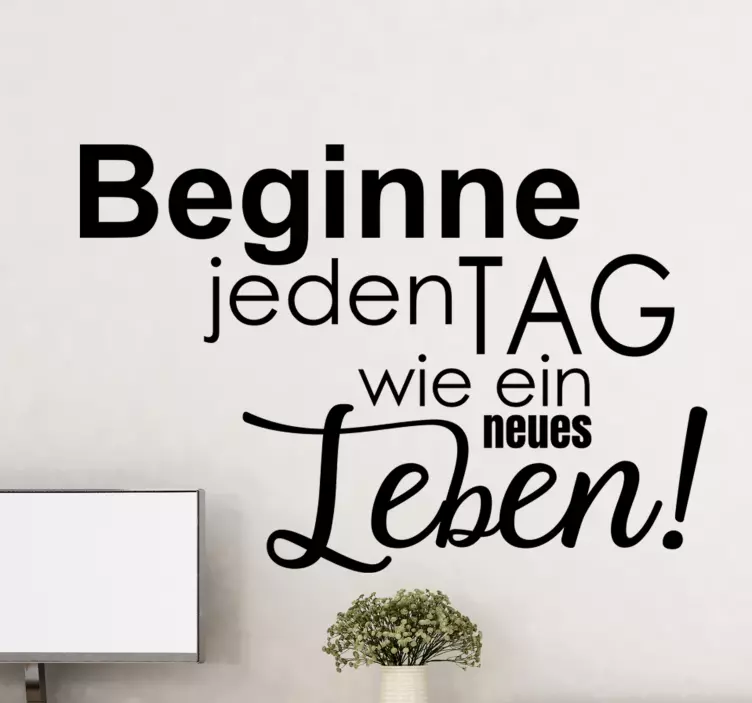 Starten sie jeden tag motivierende wandaufkleber - TenStickers
