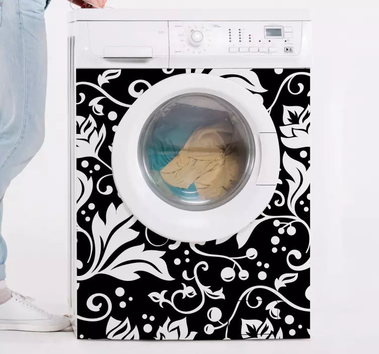 Blumen Waschmaschinen Aufkleber - TenStickers