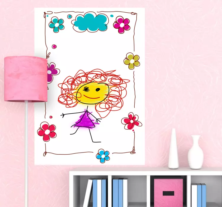 Blumen Whiteboard Folie - TenStickers