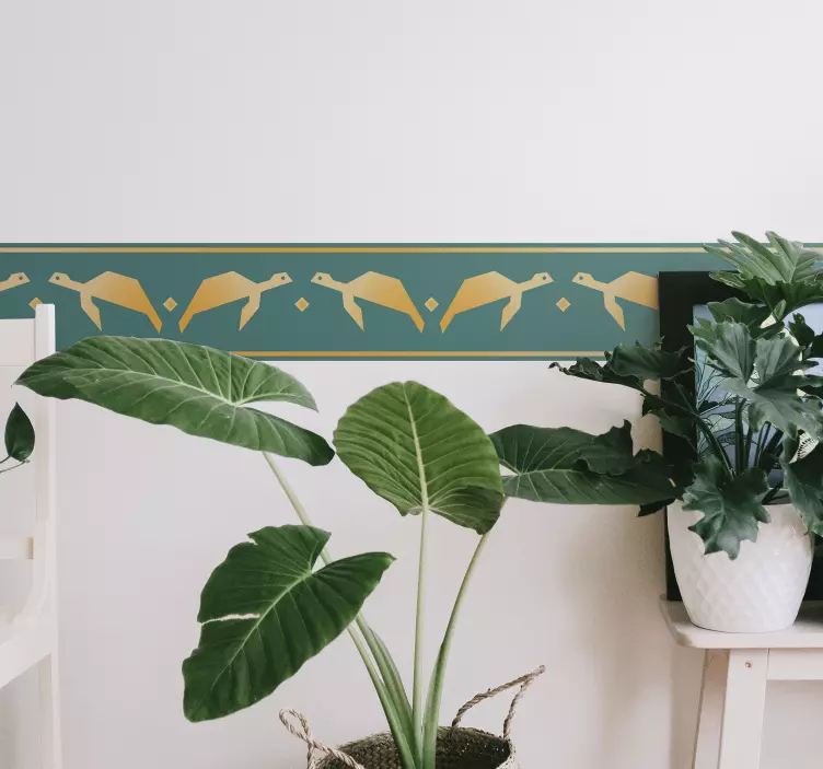 Bordüre selbstklebend elegantes vogelmuster - TenStickers
