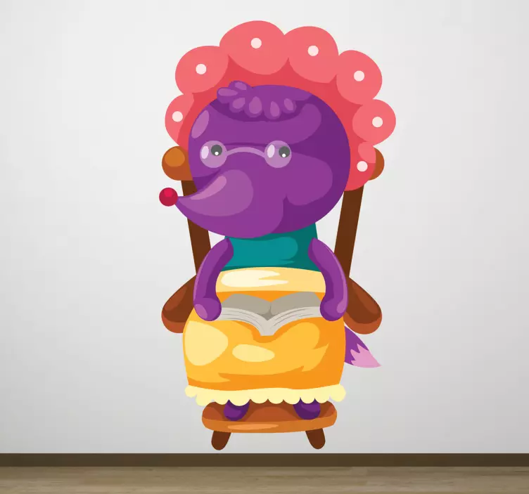 Böser Wolf als Oma Aufkleber - TenStickers