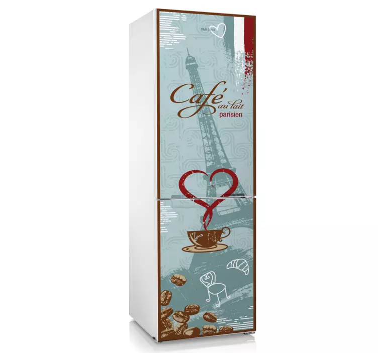 Cafe au lait Kühlschrank Aufkleber - TenStickers