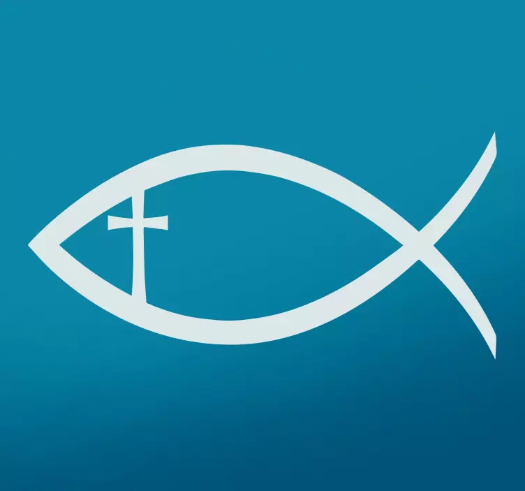 Christlicher Fisch Wandaufkleber - TenStickers