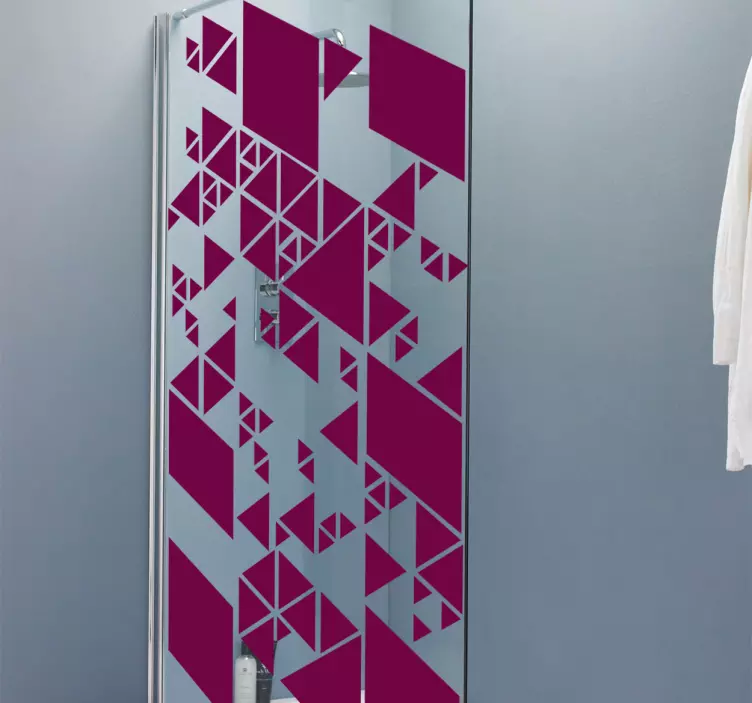 Klebefolie Dusche Polygonale Duschwand - TenStickers