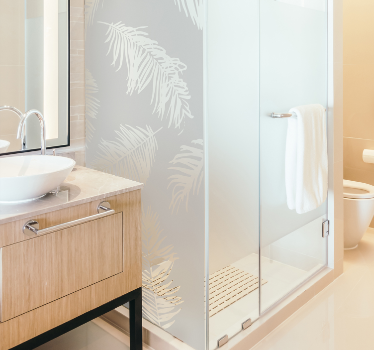 Klebefolie Dusche Regenwaldpflanzen - TenStickers