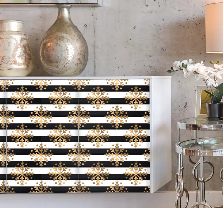 Weihnachtssticker im eleganten schneeflocken-muster - TenStickers