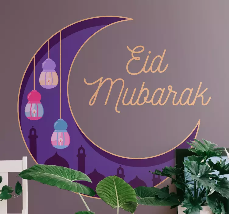 Feiertag wandtattoo mit halbmondlaternen - TenStickers