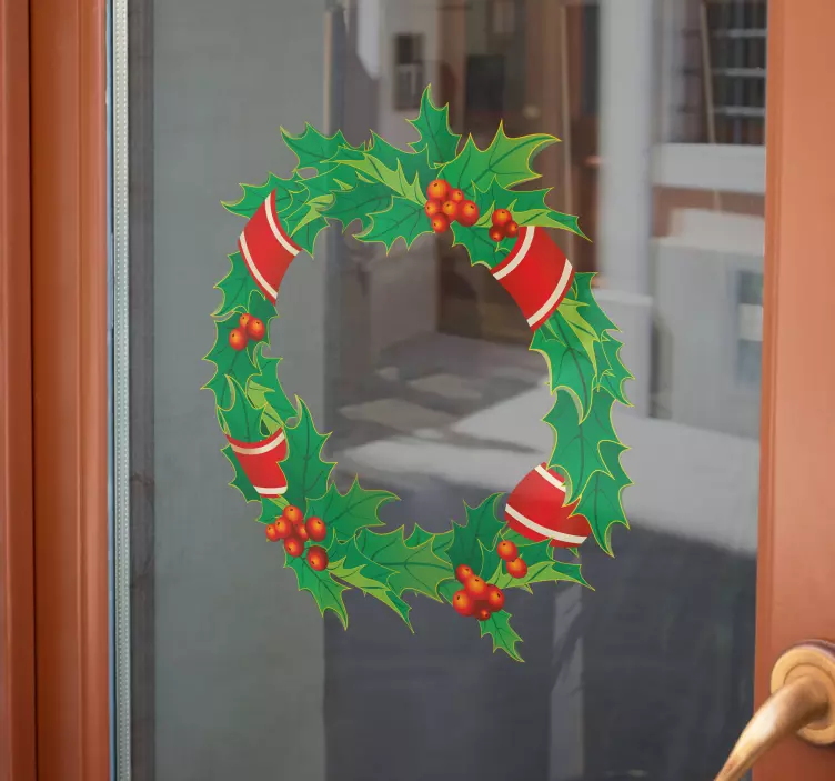 Fenster Aufkleber Adventskranz - TenStickers
