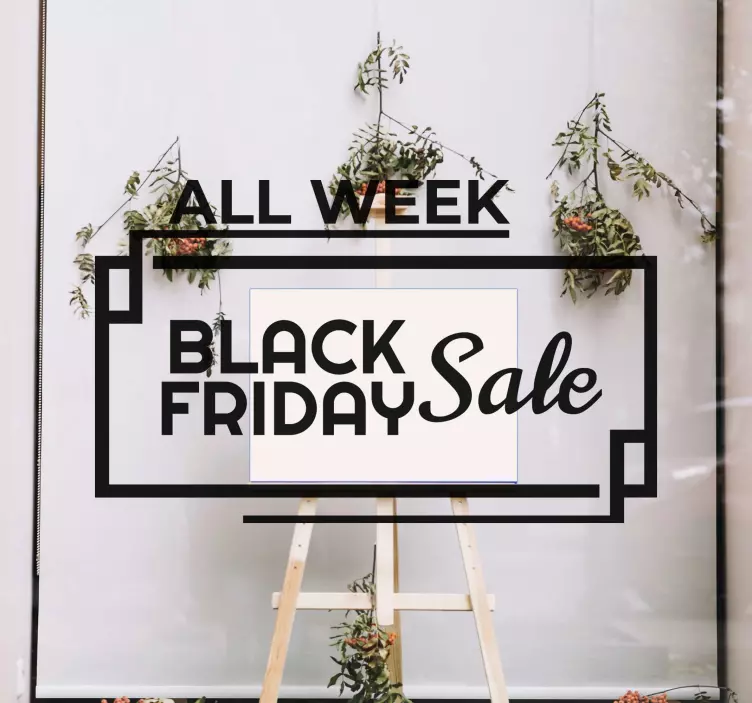 Fenster Aufkleber Black friday sale die ganze woche - TenStickers