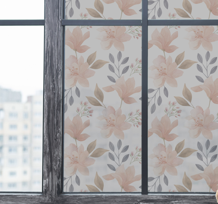 Fenster Aufkleber Handgemaltes aquarell florales vintage-muster - TenStickers