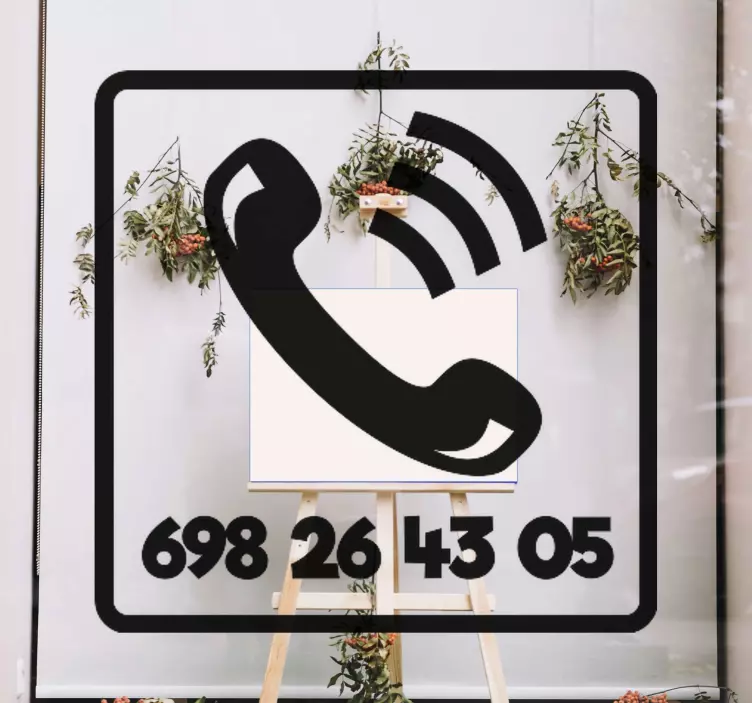 Fenster Aufkleber Telefonsymbol personalisiert - TenStickers