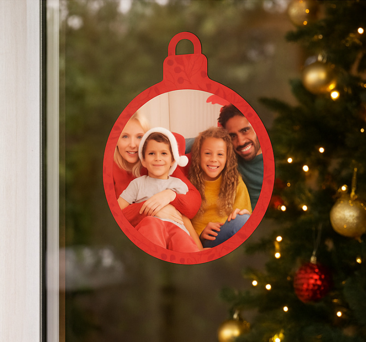 Fensteraufkleber personalisierte weihnachtskugel - TenStickers