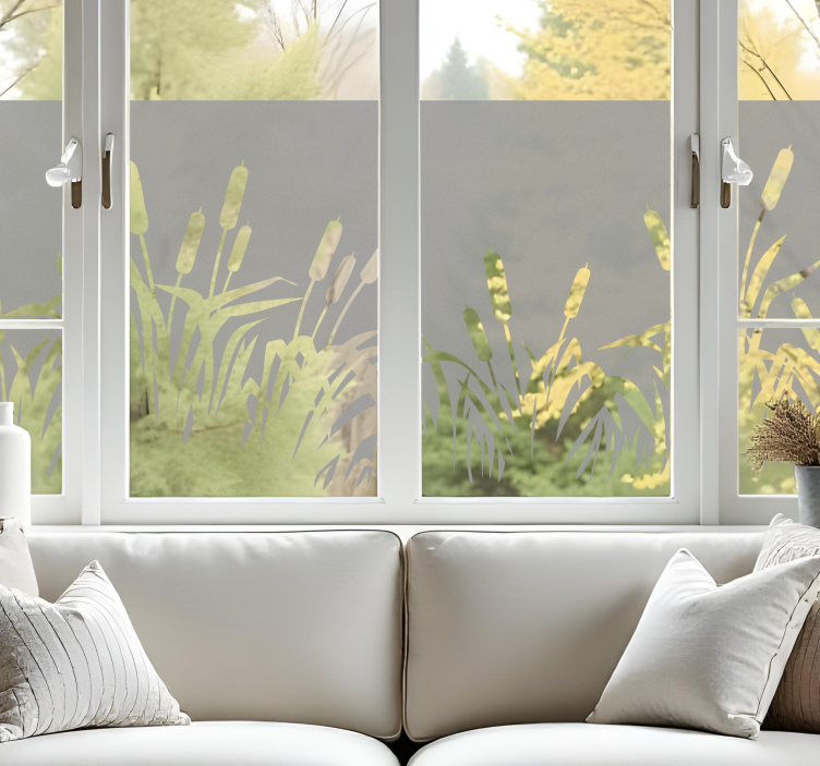 Fensteraufkleber schilf und gräser - TenStickers