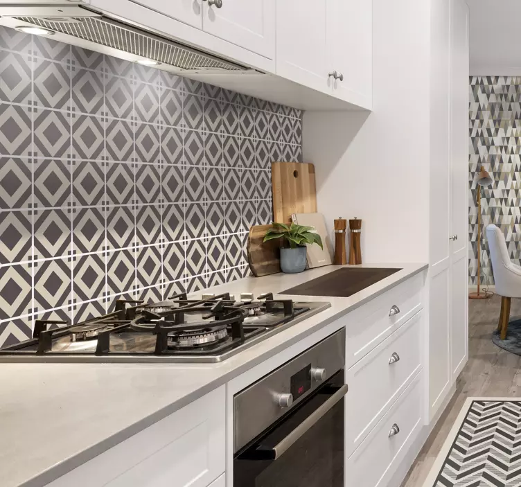 Fliesenaufkleber geometrisches rautenmuster - TenStickers