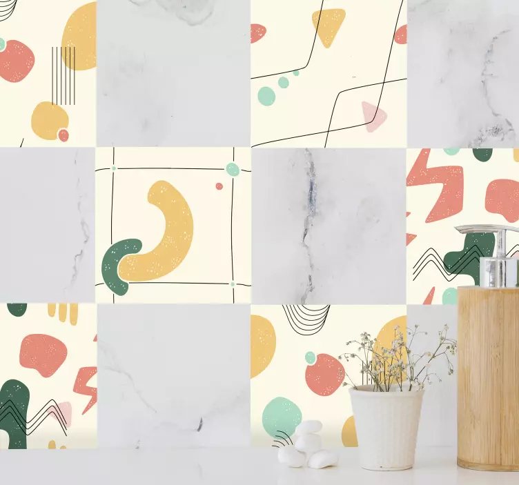 Fliesen Aufkleber abstrakte Muster - TenStickers