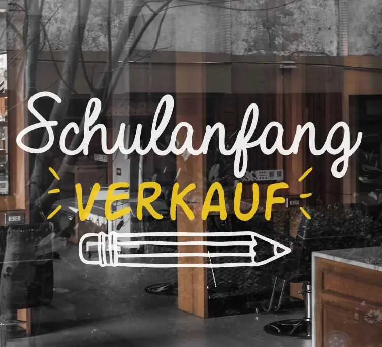 Schaufenster Klebefolie Zurück zum schulverkauf - TenStickers