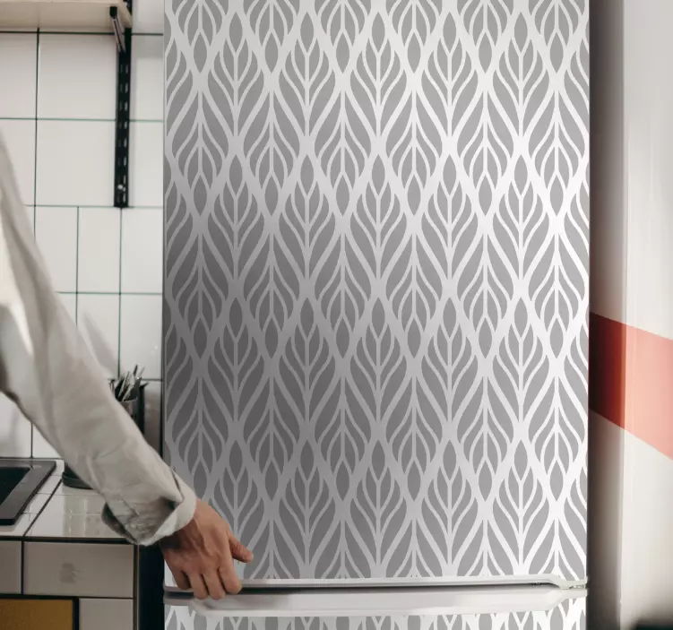 Folie Kühlschrank anmutige blattmotive - TenStickers