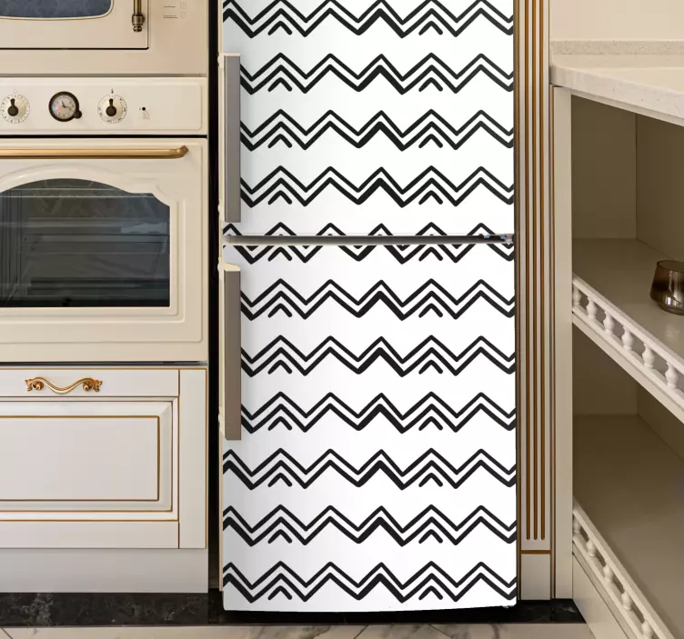 Folie Kühlschrank chevron-muster-dekor - TenStickers