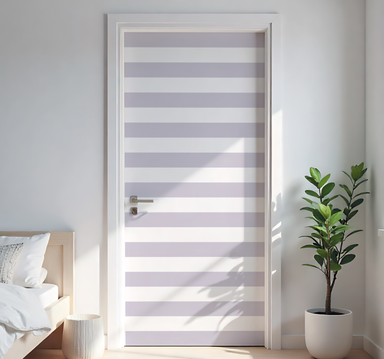 Folie Tür gestreiftes design - TenStickers