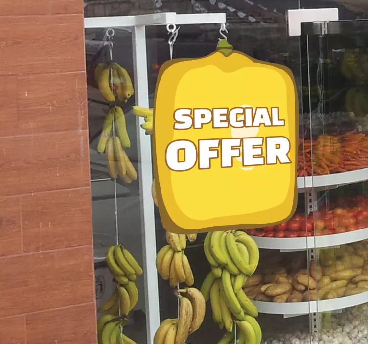 Gelbes Rechteck Aufkleber - TenStickers