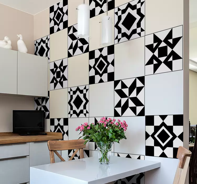 Geometrische Fliesen Vinyl Aufkleber - TenStickers