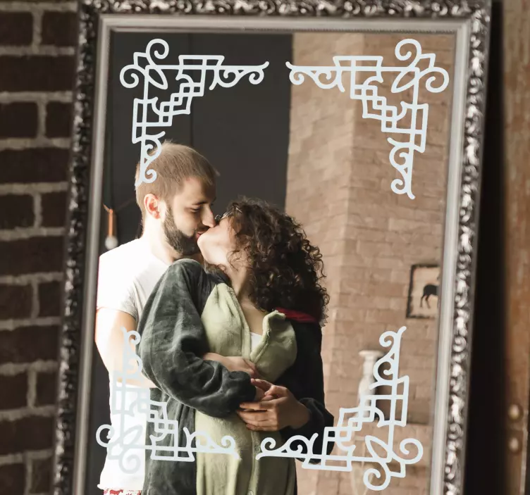 Geometrischer winkel spiegelaufkleber - TenStickers