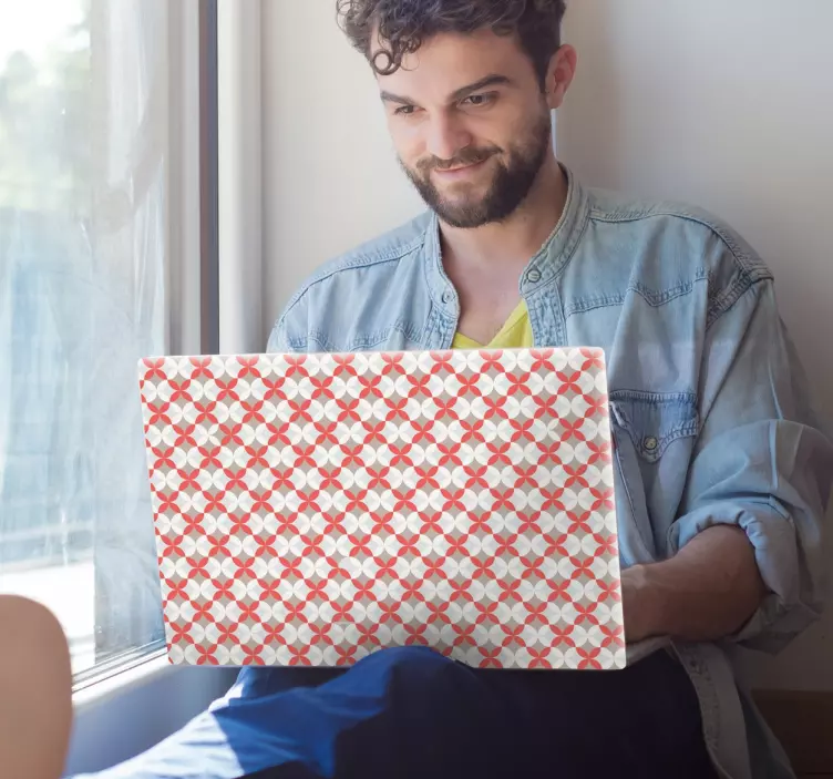 Geometrisches Muster Laptop Sticker - TenStickers